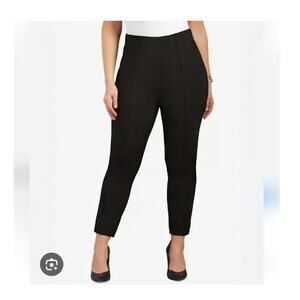 New black pull on stretchy leggings size Petite Large